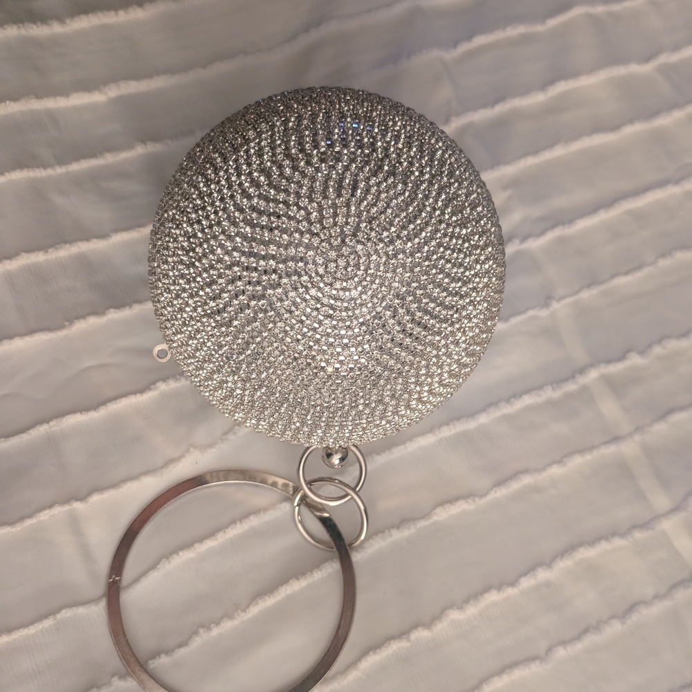 Elegant Silver Crystal Clutch